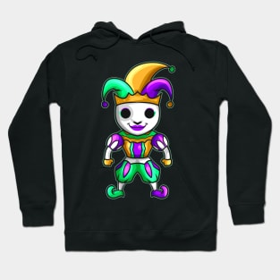 Cute Kawaii Jester With Mask For Mardi Gras Hoodie